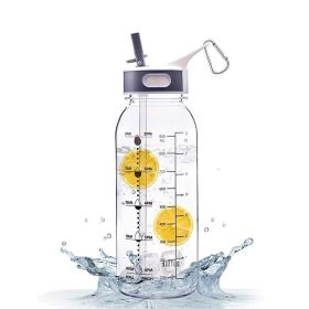 Portable Water Bottle with Straw for Camping & Hiking & Fitness (Type: Style B, Color: As pic show)